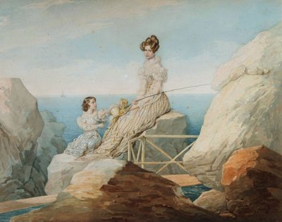 Porträt von Kaiserin Alexandra und Großfürstin Maria Nikolajewna von Pyotr Fyodorovich Sokolov